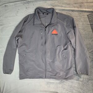 The North Face Mens XXL WindWall Softshell Jacket Grey Protego Full Zip Stretch